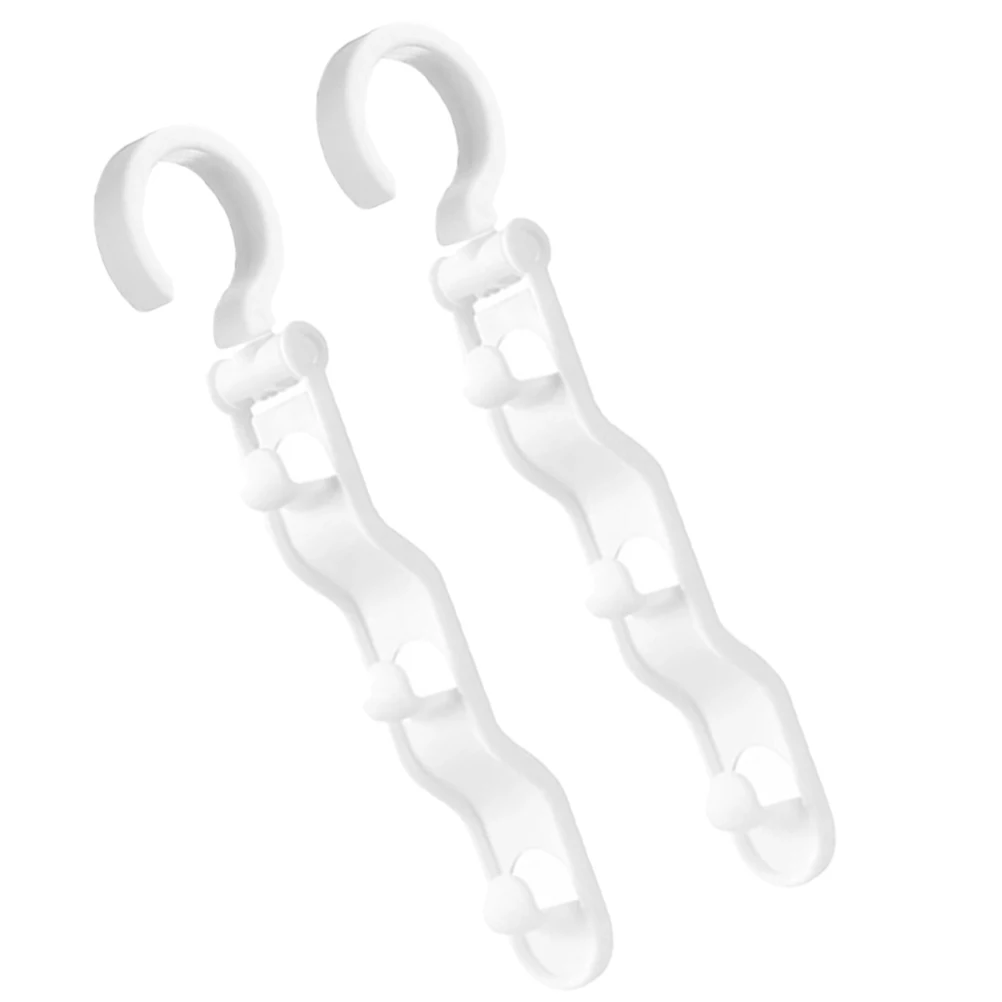 

2 Pcs Thickened Space Saving Rotating Clothes Hangers Closet Storage Rack White Wardrobes Travel Household