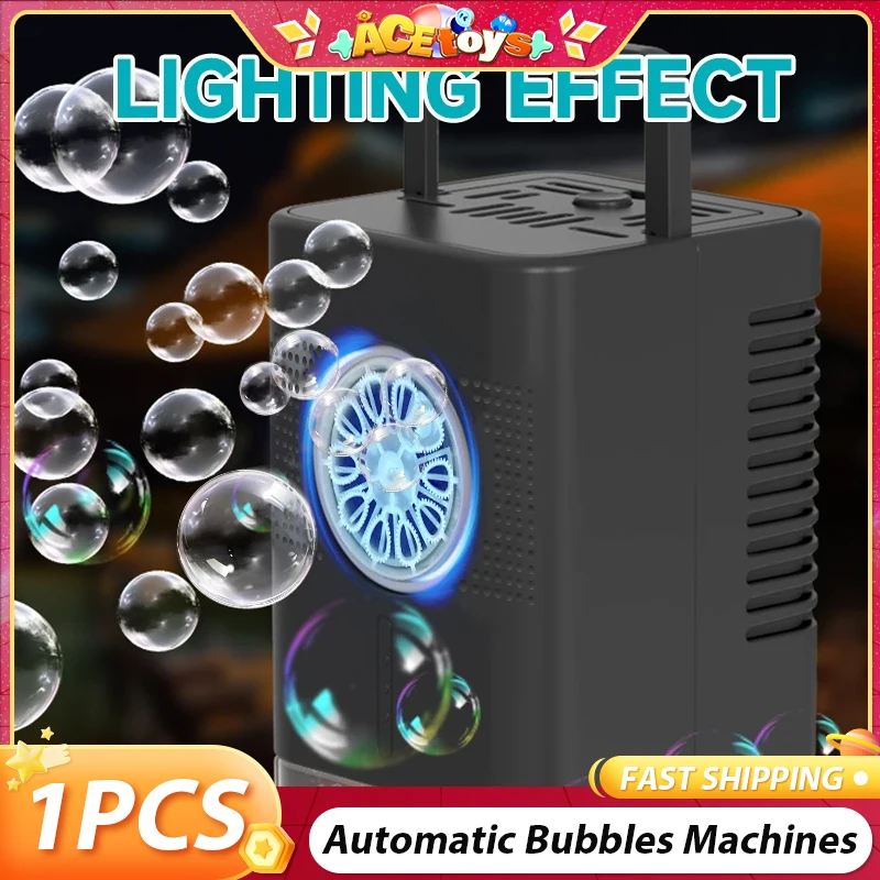 Machines à bulles portables automatiques, sûres et robustes, 400ML, contrôle à 1 clic, éclairage, jouets à bulles électriques à main