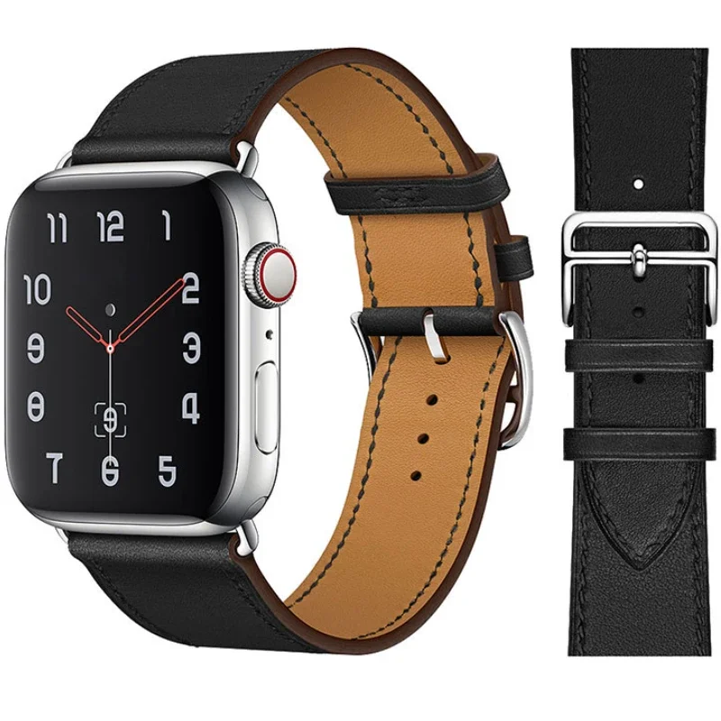 

Leather Strap For Apple Watch Band 49mm 45mm 44mm 42mm 41mm 40mm 46mm Comfortable Bracelet Belt iWatch Ultra 10 9 8 7 6 5 4 3 SE