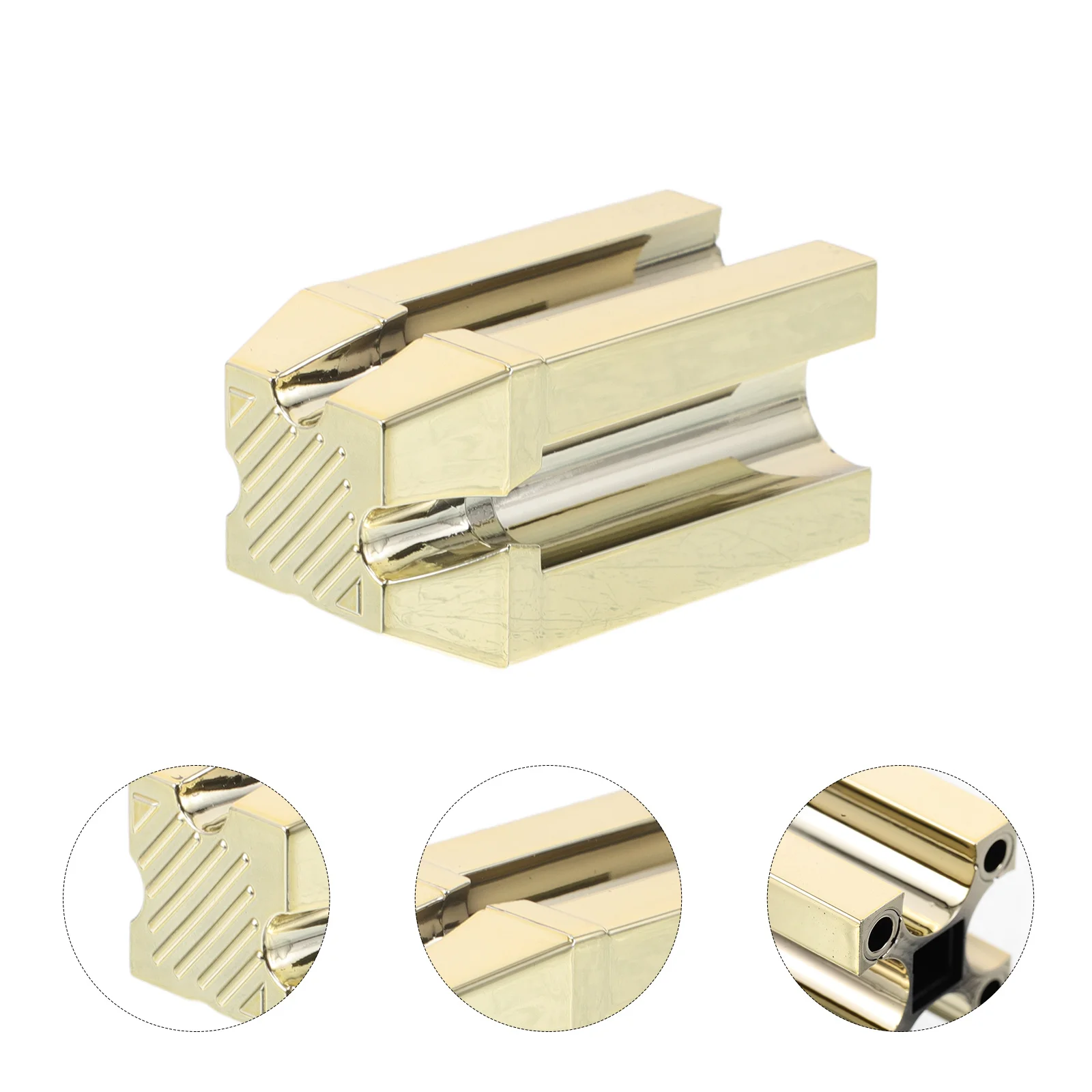 

2Pcs Pencil Sharpener Gold-Toned Precision Brow Tool Multi-Angle Flat-Tip Design for Eyebrow Pencil Maintenance