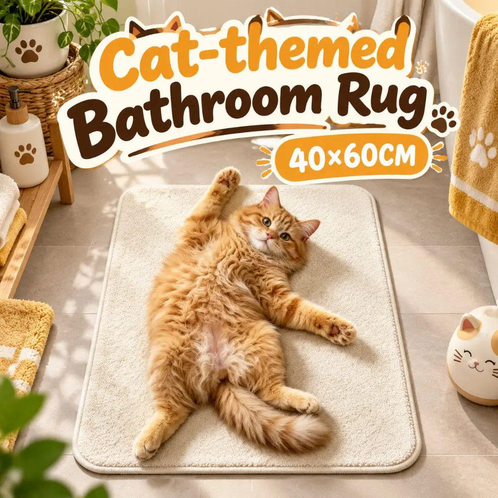 New Ragdoll Cat/Cow Cat/Civet Cat Cute Cat Floor Mat Non-slip Water-absorbing Bathroom Carpet Soft Floor Mat Living Room Tea