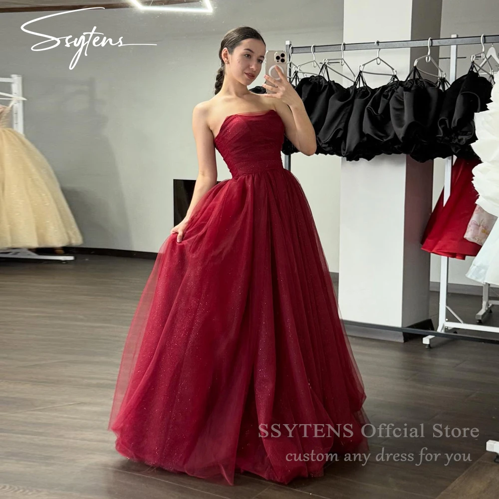 

SSYTENS Элегантные красные вечерние платья для невесты длиной до пола, свадебная вечеринка, корсет без рукавов, официальное платье по индивидуальному заказу, Vestido De Fiesta