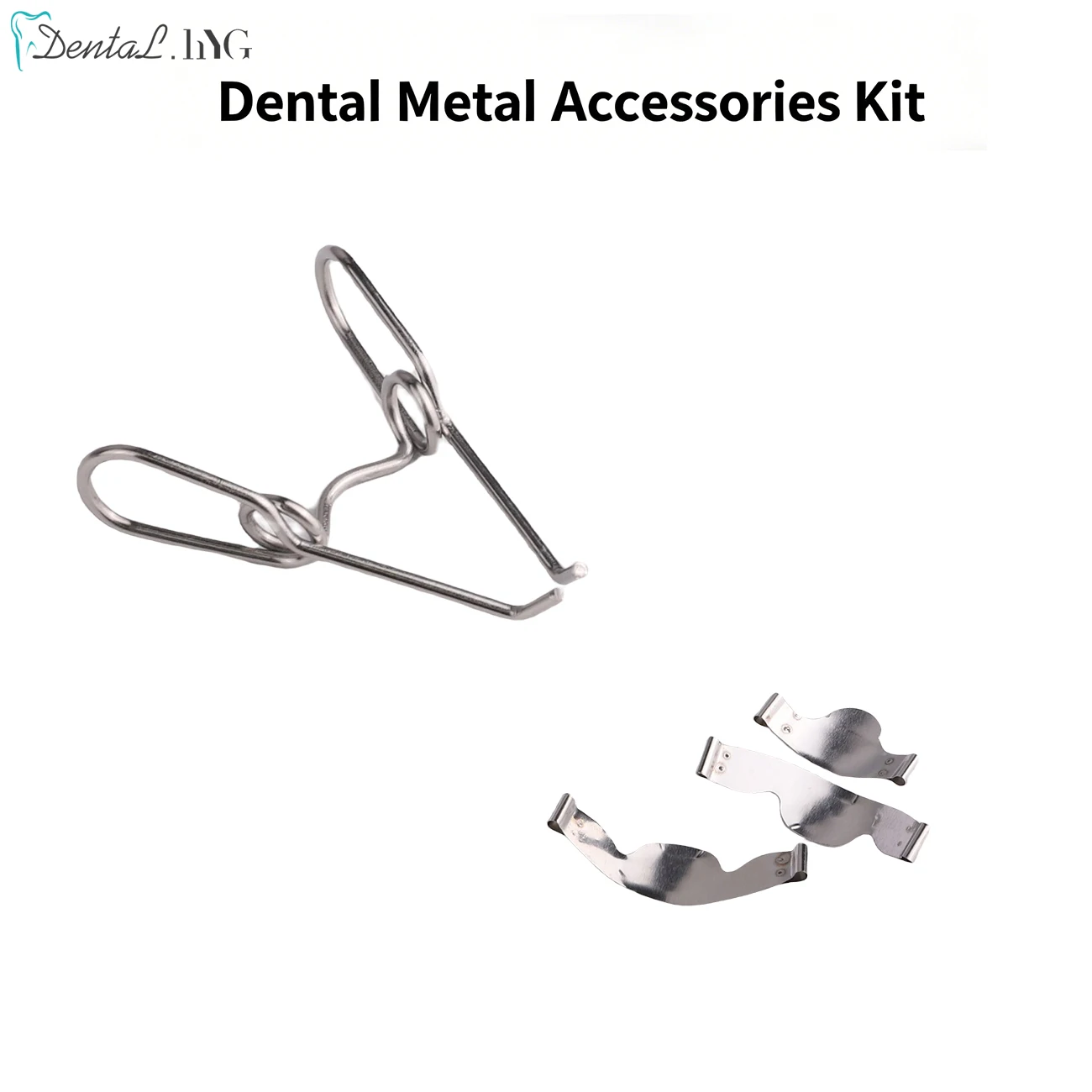 1set Dental Saddle Contoured Metal Matrices Matrix Universal Kit With Spring Clipse