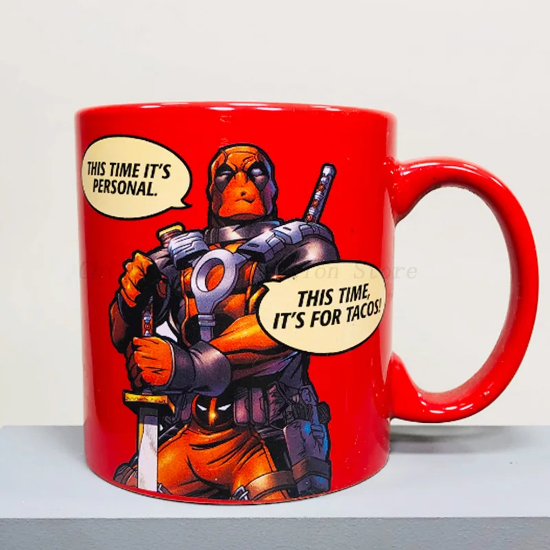 Deadpool Wade Winston Wilson Action Figures Toys Large Capacity Ceramic Mug Coffee Cup Cartoon Cup Marvel Movie Peripheral Gifts image 6