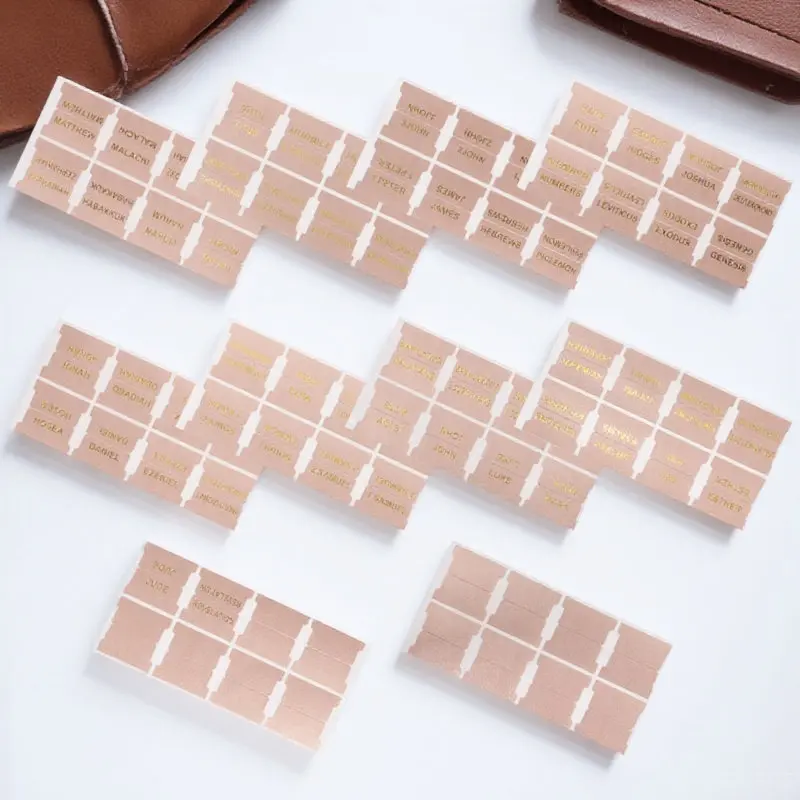 

1Set Bible Tabs Material Comfortable Hand Feeling Decorative Practical for All Ages Study Bible Tabs Book Accessories