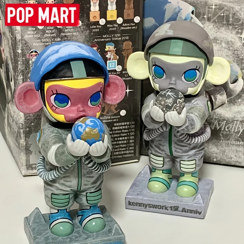 

Hot POP MART Molly Anniversary Statues Classical Retro Series Anime Action Figure Guess Bag Ornament Figurines Desktop Doll Gift