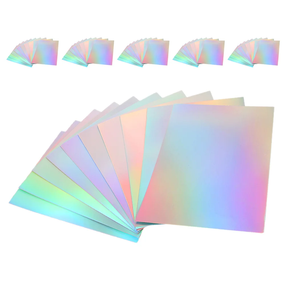 60 قطعة قزحي الألوان مرآة معدنية البطاقات ورقة A4 احباط ورقة DIY بها بنفسك ورق الحرف بطاقة صنع سجل القصاصات لوازم الدعوات
