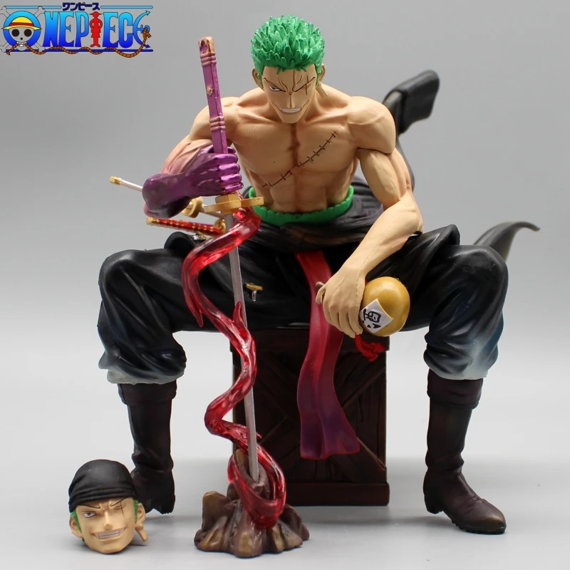 One Piece Gk Evil Studio Sitting Vs Zoro Series Statue Collect Trendy Figure Model Animation Peripherals Toys Ornaments Gifts