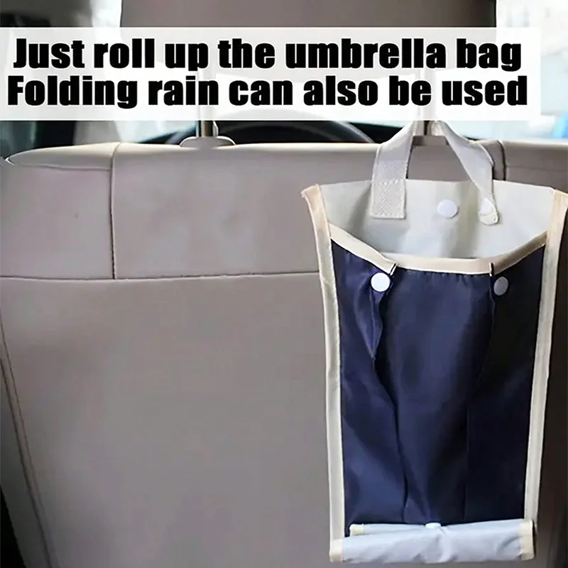 New Car Foldable Umbrella Cover Waterproof Umbrella Pocket Sheath Storage Bag Hang Down Umbrella Stands Auto Storage Accessories