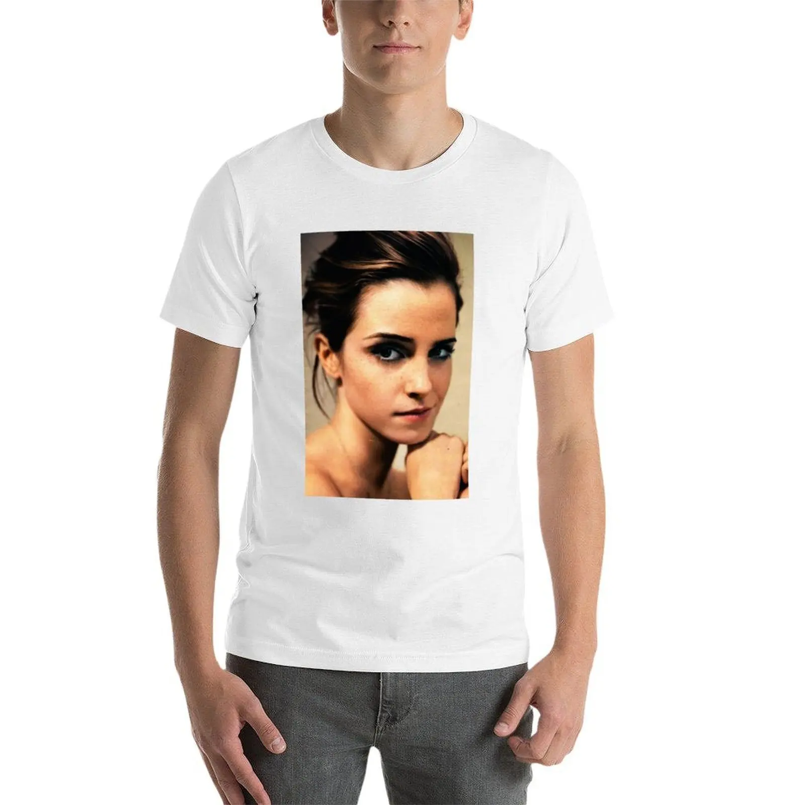 إيما واتسون تي شيرت رجل تي شيرت جودة عالية العلامة التجارية الفاخرة رجل تي شيرت جرافيك تي شيرت