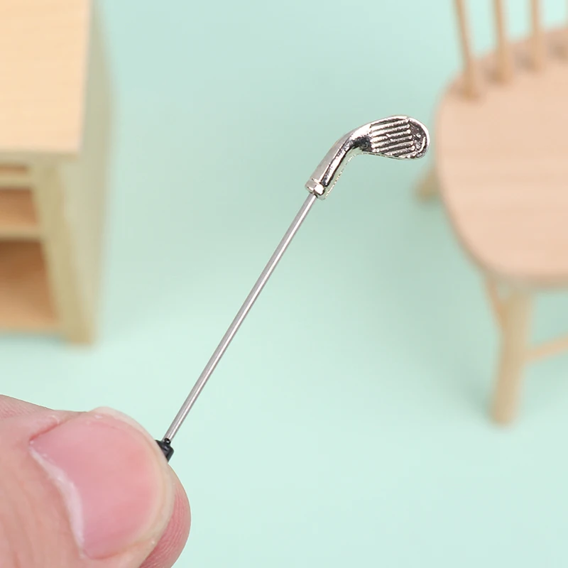 5 unids/set escala 1:12 casa de muñecas juguete de Golf Mini palos de Golf juguetes juego de simulación modelo de Golf en miniatura con palos y pelota