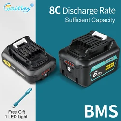 Waitley-batería de litio recargable para herramientas eléctricas Makita, 12V, 10,8 V, 6.0Ah, 3.0Ah, 10V, 6000mAh, BL1040B, 1015, 1020B, serie CXT