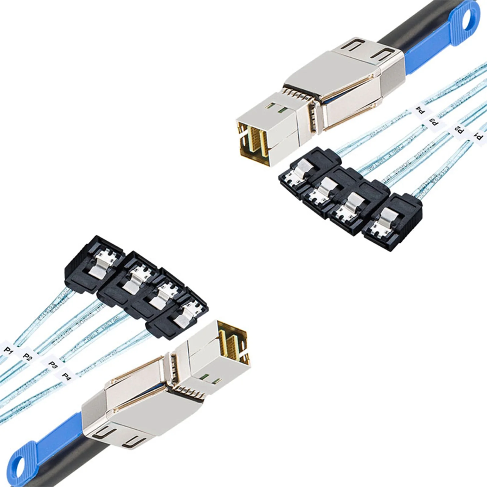

2X Mini SAS HD SFF-8644 To 4 X SATA 7-контактный кабель для жесткого диска, 12 Гбит/с, серверный внешний жесткий диск, высокоскоростной кабель 3,33TF/1M