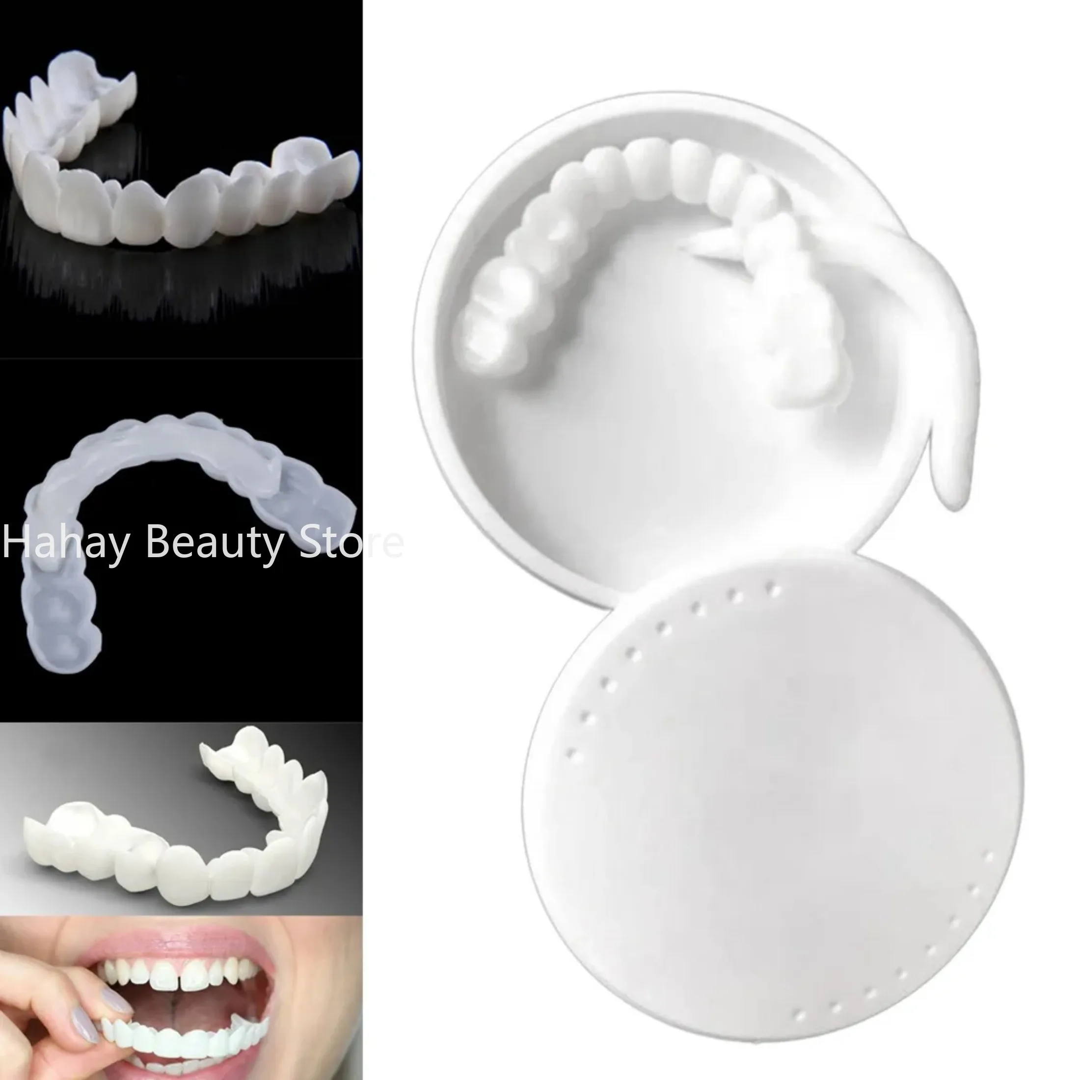 Upper TeethLower Teeth Silicone Teeth Whitening TeethCover Teeth Braces Simulation Denture with Box Perfect Smile New