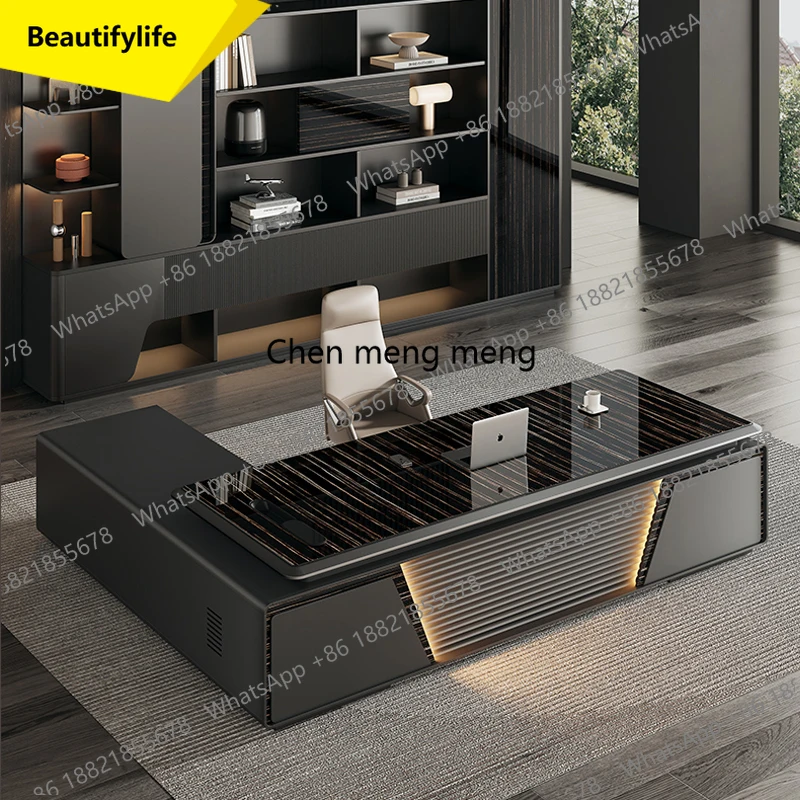 

Комплект офисной мебели A17: Компьютерный стол, стул, L-образный стол руководителя, современная мебель для кабинета и спальни