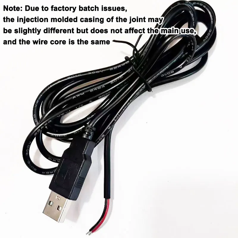 

5V USB 2.0 2 Pin 2 Wire diy usb Male Jack Connector Cable Power Charge Extension Cable Cord 0.3m/1m/2m Connector Adapter