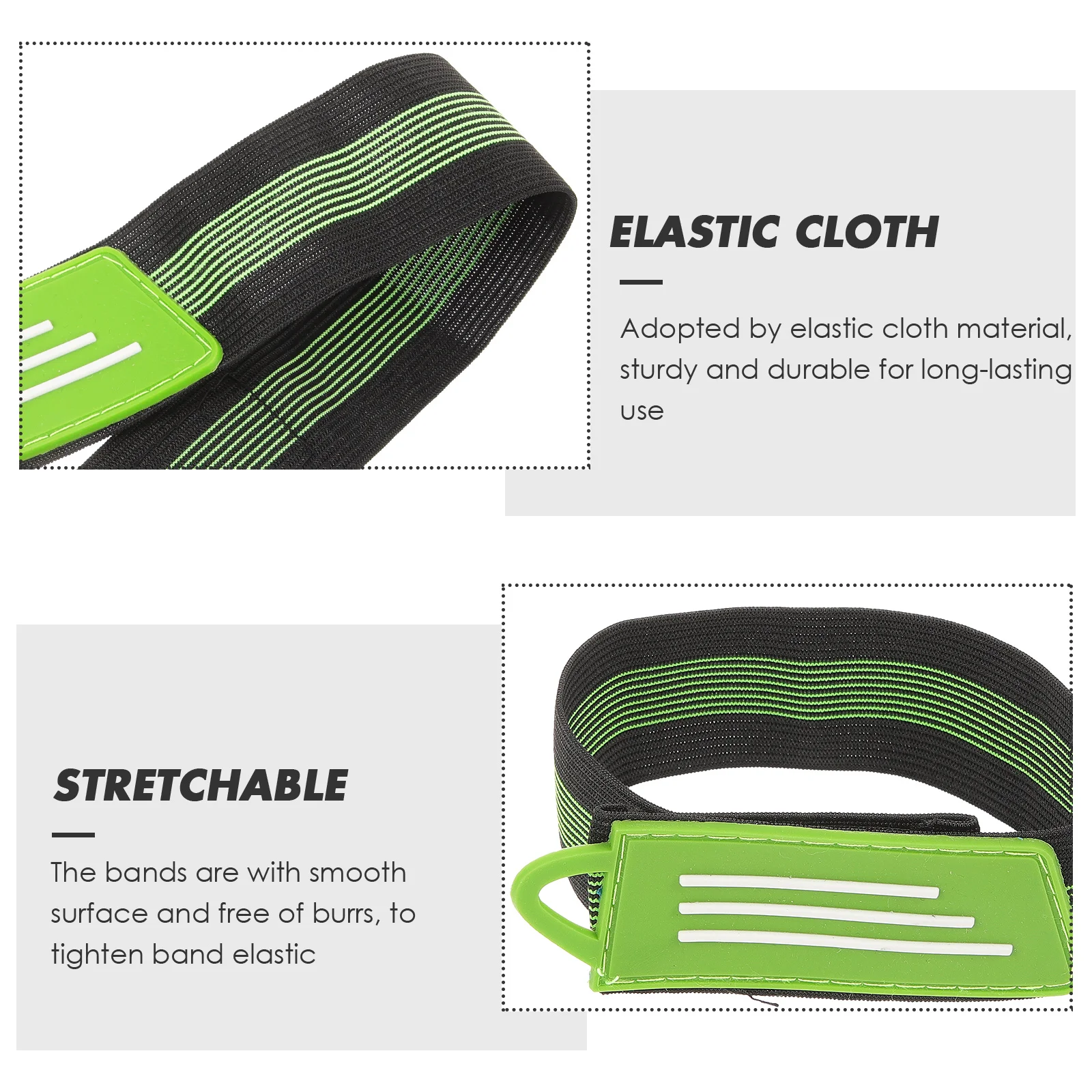 

2pcs Elastic Cycling Accessory Green Adjustable Ankle Strap Trouser Leg Belt Pant Boot Straps Sturdy Durable Cloth Material Wide