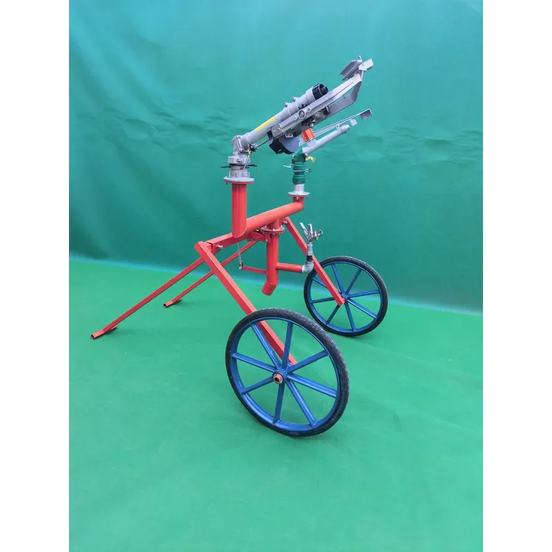 Portable Wheeled Rain Sprinkler Cart 360° Rotation High Pressure Farm Irrigation Traveler