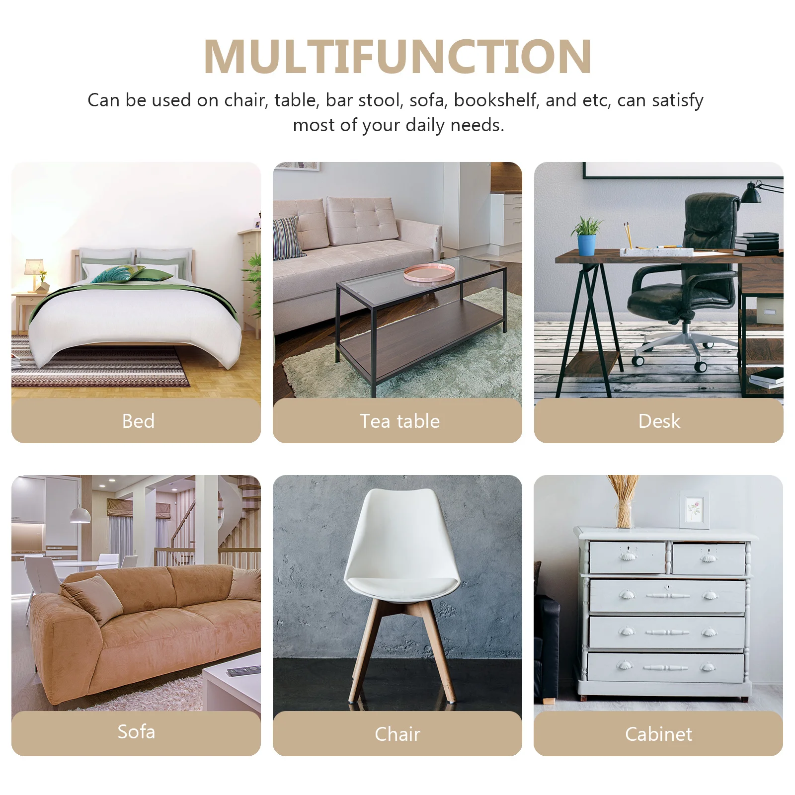 

4pcs Non-Slip Silicone Furniture Risers Heavy Duty Bed Lifts For Table Desk Sofa Chair Riser Blocks Floor Protector