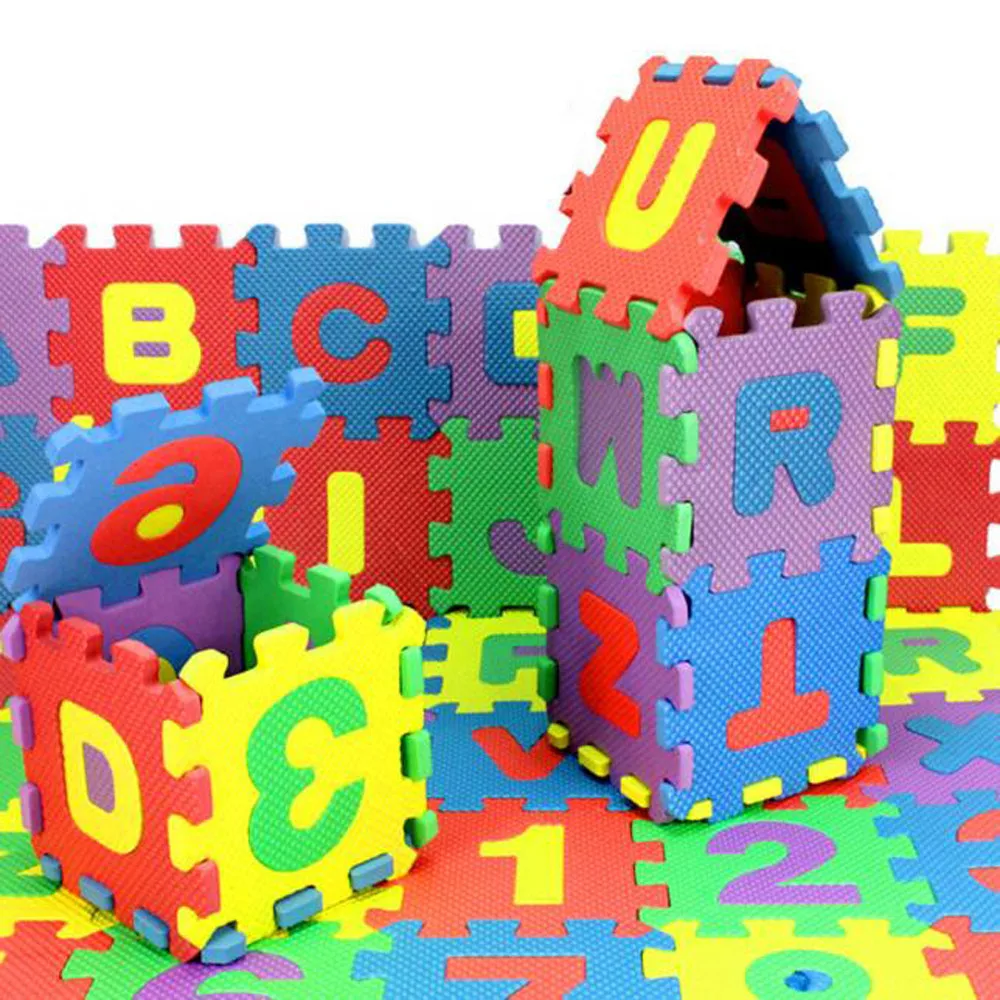 Juegos Sociales 36pcs Number Alphabet Puzzle Foam Maths Educational Toy Gift Toys For Kids Juguetes Para Fiestas Infantiles