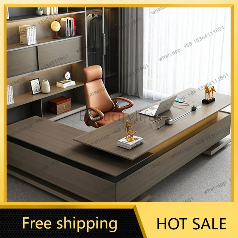 LD Decoration Office Desk Computer Aesthetic Multifunctional Office Desk Executive Display Meuble Bureau Hotel Furniture