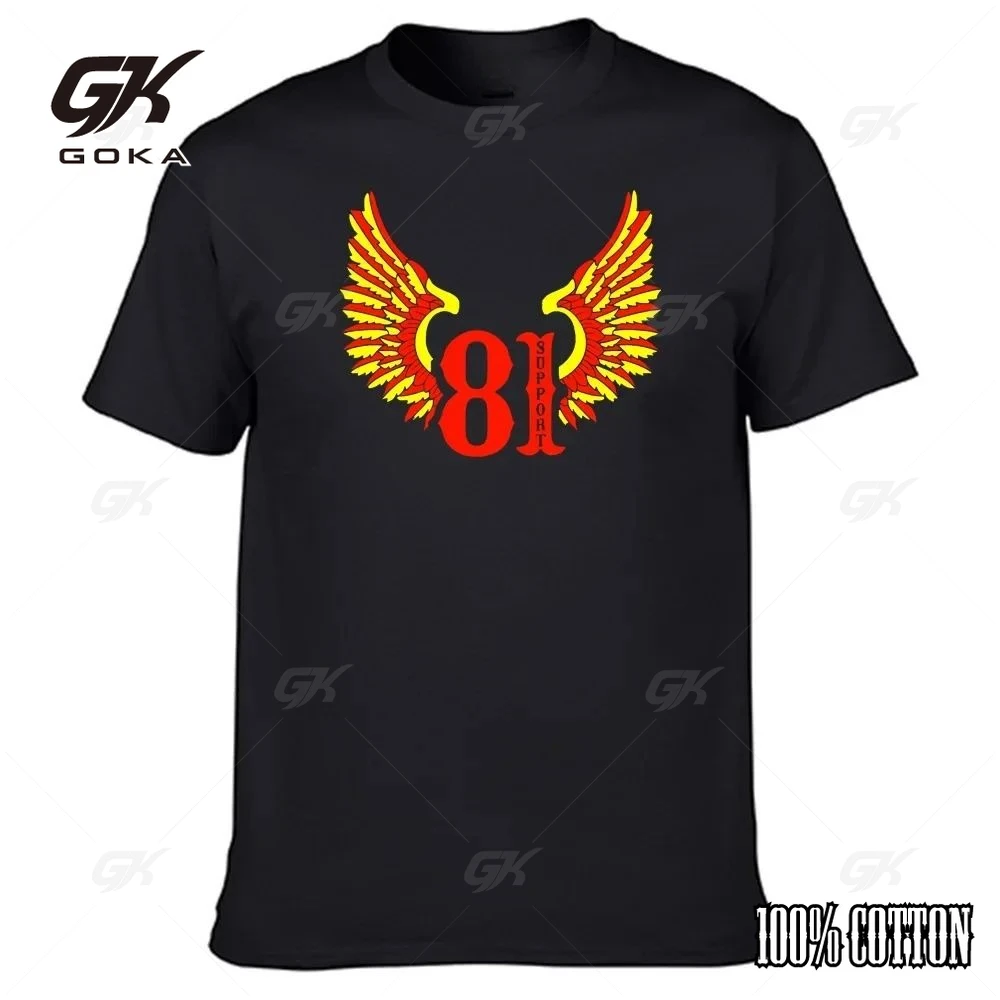 Support 81 Hells Angels T Shirt 100% Cotton Top Sales Shirt N12 graphic t shirts men clothing oversized t shirt harajuku