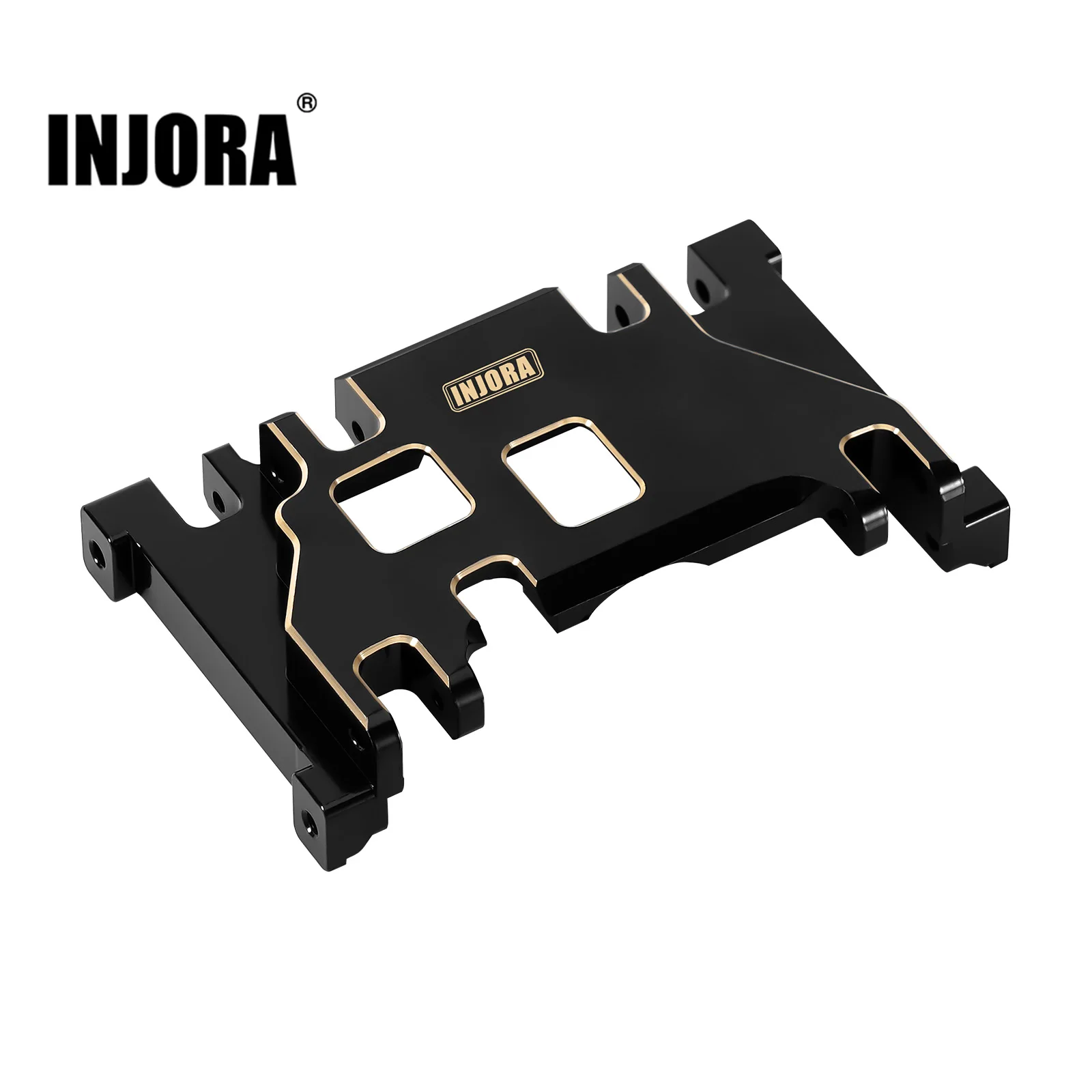 INJORA 172g Brass Skid Plate Transmission Mount for 1/10 RC Crawler FMS FCX10 Upgrade