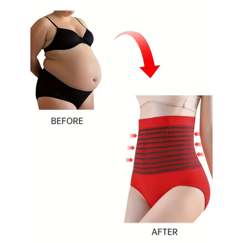 Women's High-Waisted Tummy Control Bodyshaping Corset Pants - Breathable Compression Leg Opening & Waistband