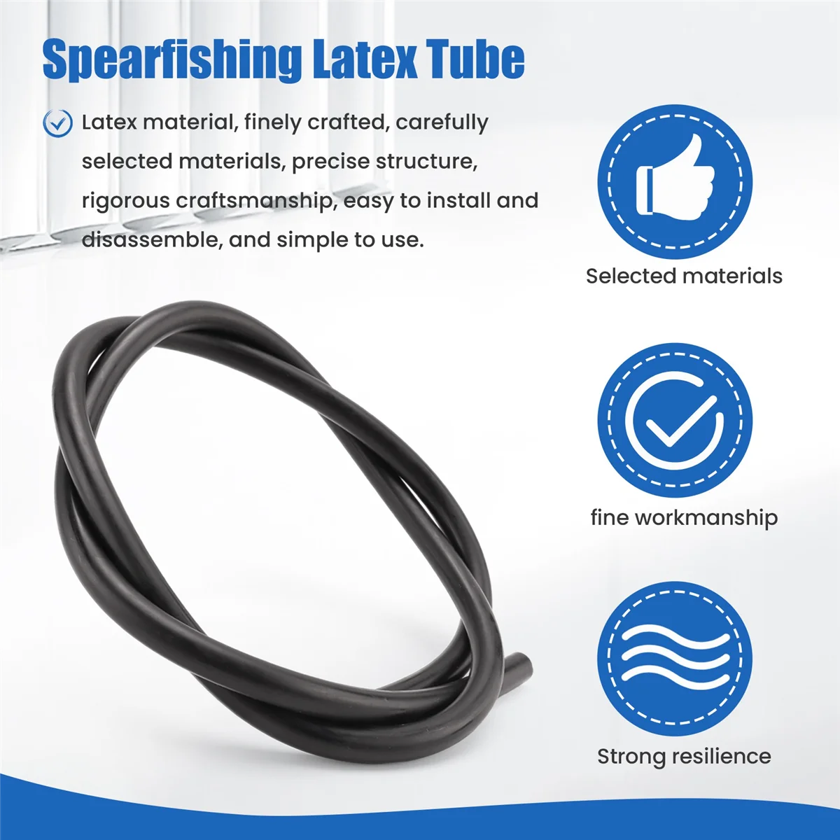 

ABAZJ 10X5MM Spearfishing Rubber Sling Speargun Bands Latex Tube Latex Scuba Diving Spearfishing Accessory Equipment,100cm