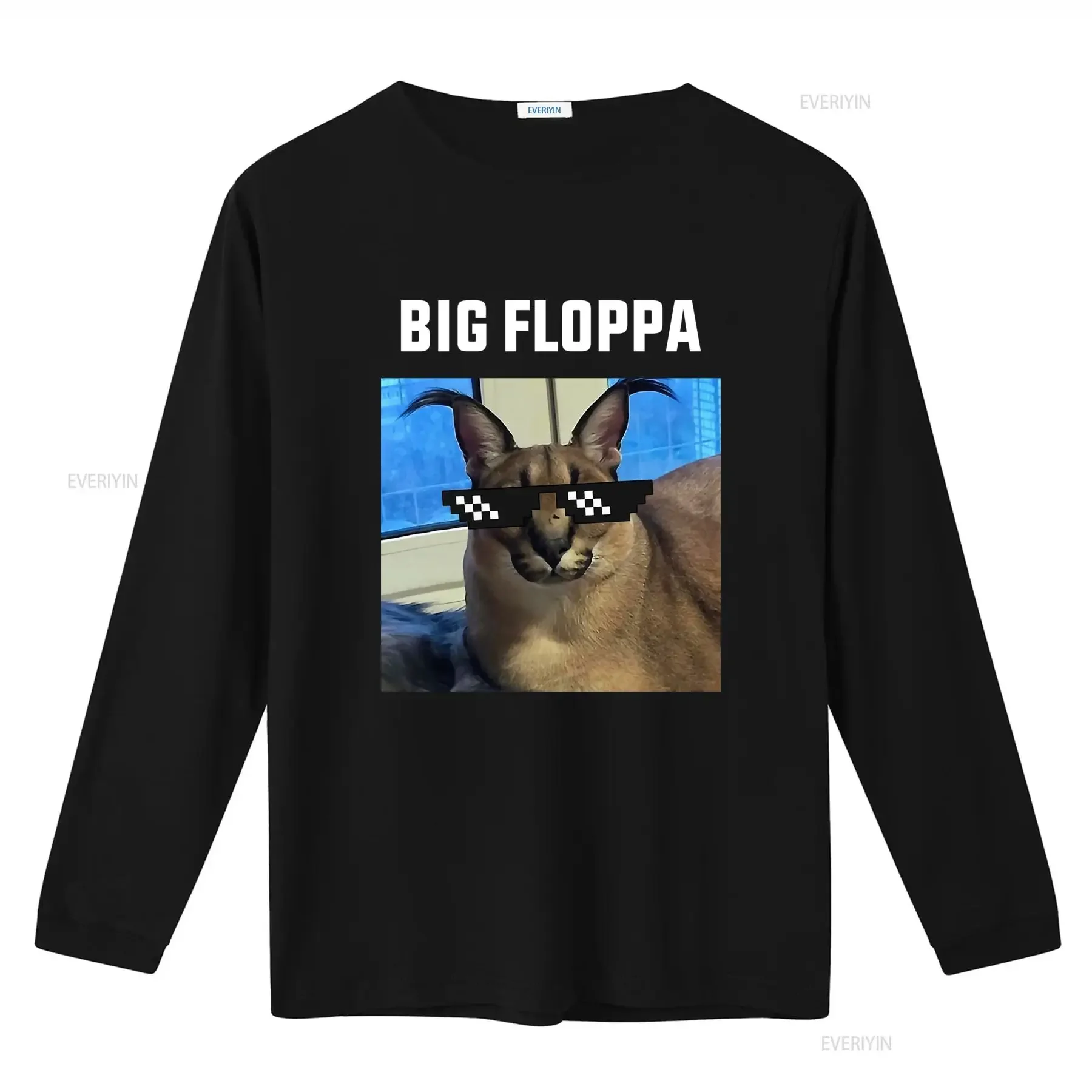 Big Floppa Meme Cat T Shirt S 5XL Cool Design for  vintage Washed Top For Everyday Wear Soft Slightly streetwear Stretched