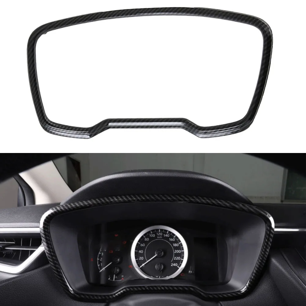

Carbon Fiber Style Dashboard Frame Trim Molding Cover For Toyota Corolla 2019 2020 2021 2022