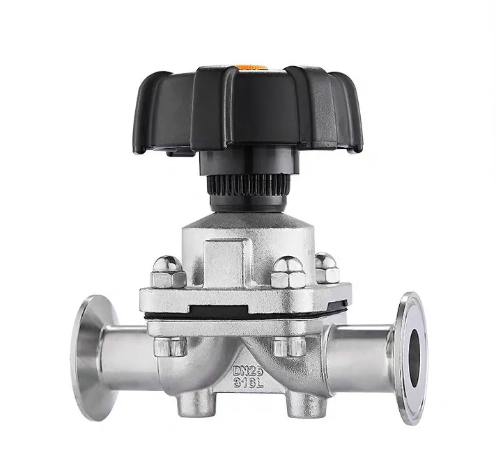 Sanitary Stainless Steel 316L Tri-Clamp OD 50.5mm Quick Install Diaphragm Valve