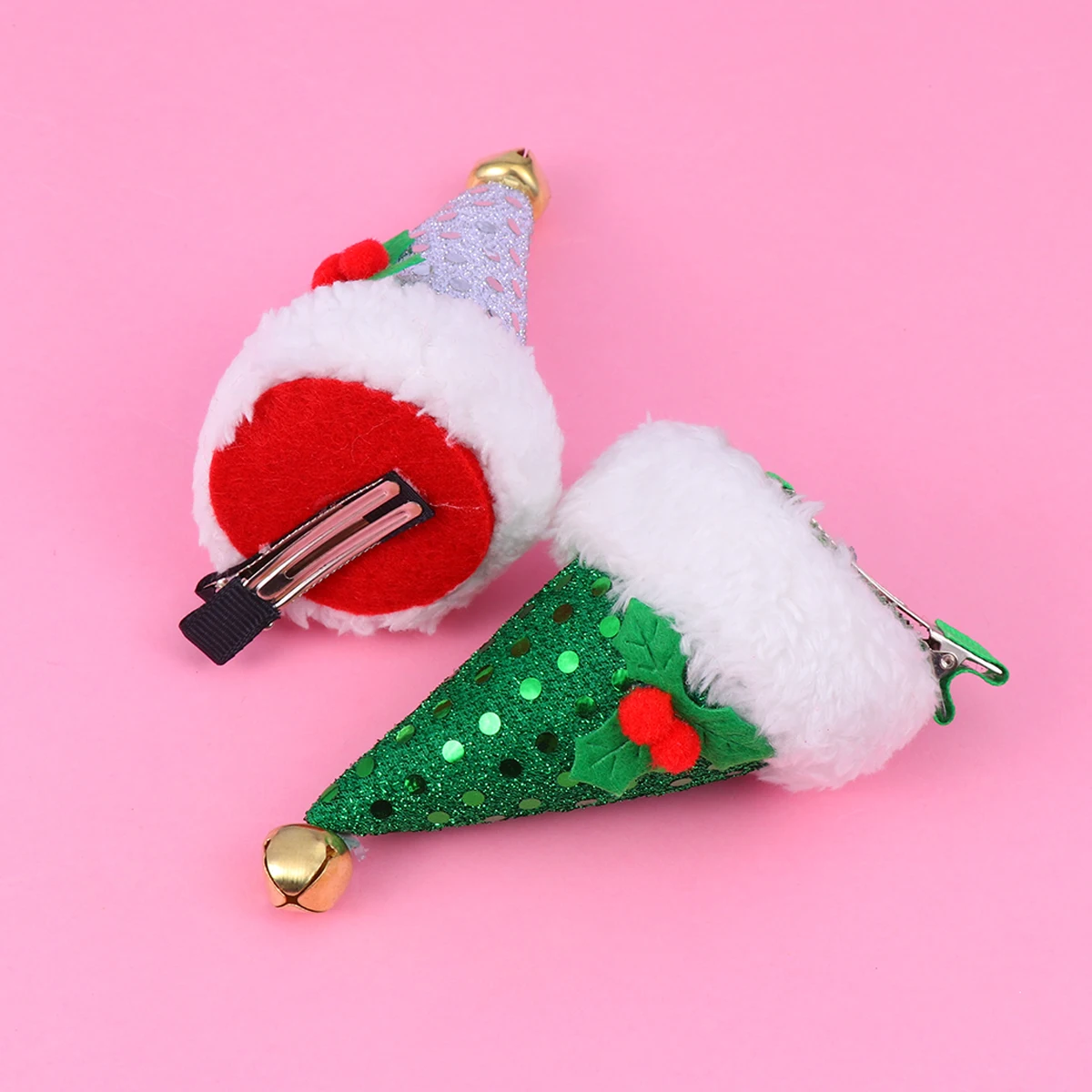 

5 Pcs Sequins Hair Clips Alligator Christmas Party Accessories Kids Adult Hairpins Bright Colors Stylish Design Decorations