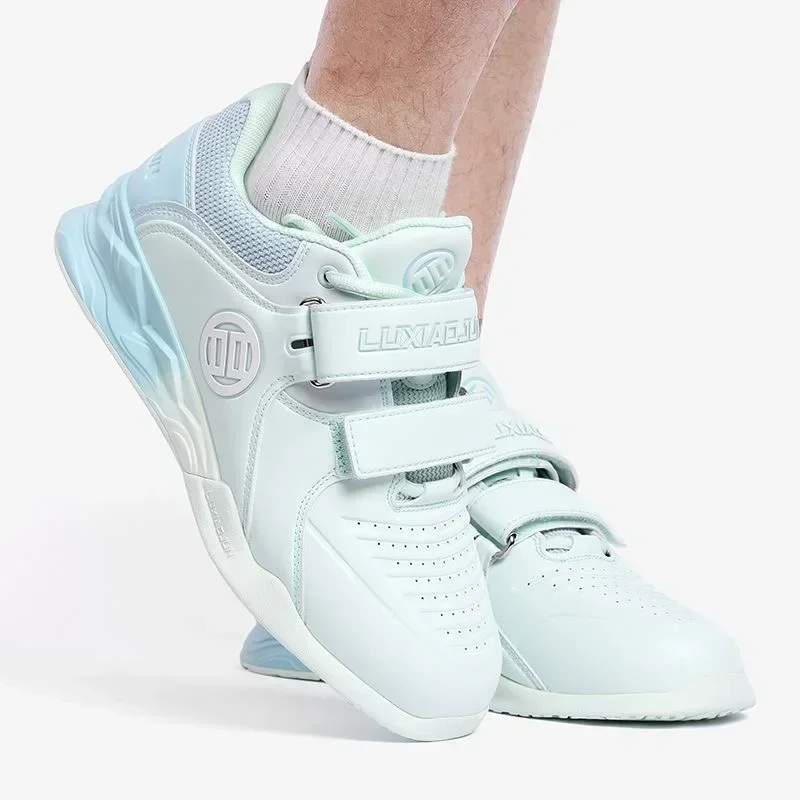 Description Picture 3 of itemProfessional Men Weightlifting Boots White Women Weightlifting Shoes Good Quality Hard Pull Deep Squat Shoes Fitness Sneakers