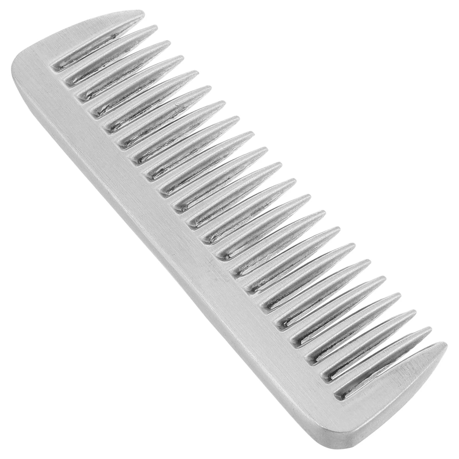 

Fine Tooth Aluminum Horse Comb Polished Metal Pet Grooming Detangler for Tangles Dandruff Dog Cat Portable Comb