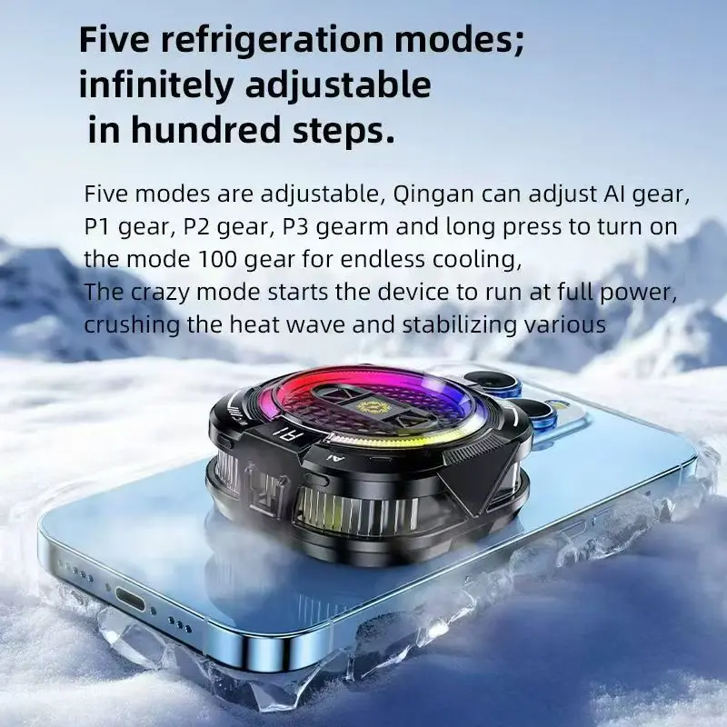 TH19Pro الهاتف المحمول AI PUBG لعبة برودة أشباه الموصلات المغناطيسي ومشبك خلفي مشعاع تبريد الجليد آيفون أندرويد البث المباشر #2