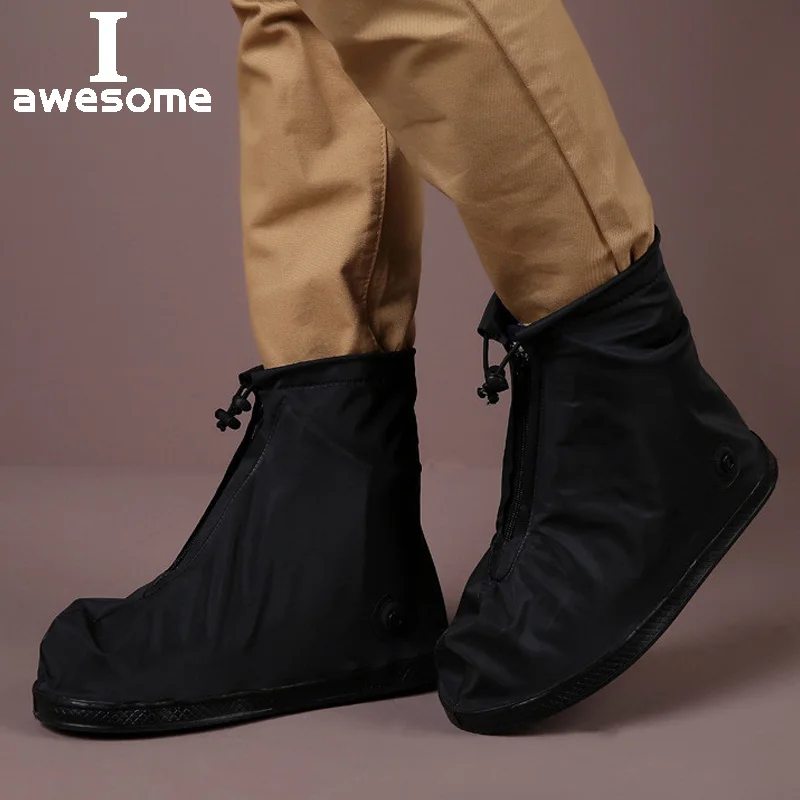 New Unisex Waterproof Outdoor Protectors Non Slip Shoe Cover Travel Accessories Thickening Elastic Foot Wear Rain Boots Reusable