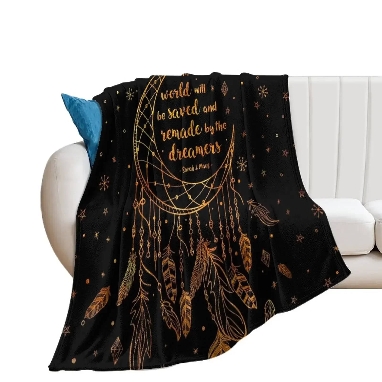 

Saved and Remade - gold Throw Blanket Decorative Sofas Sofas Blankets