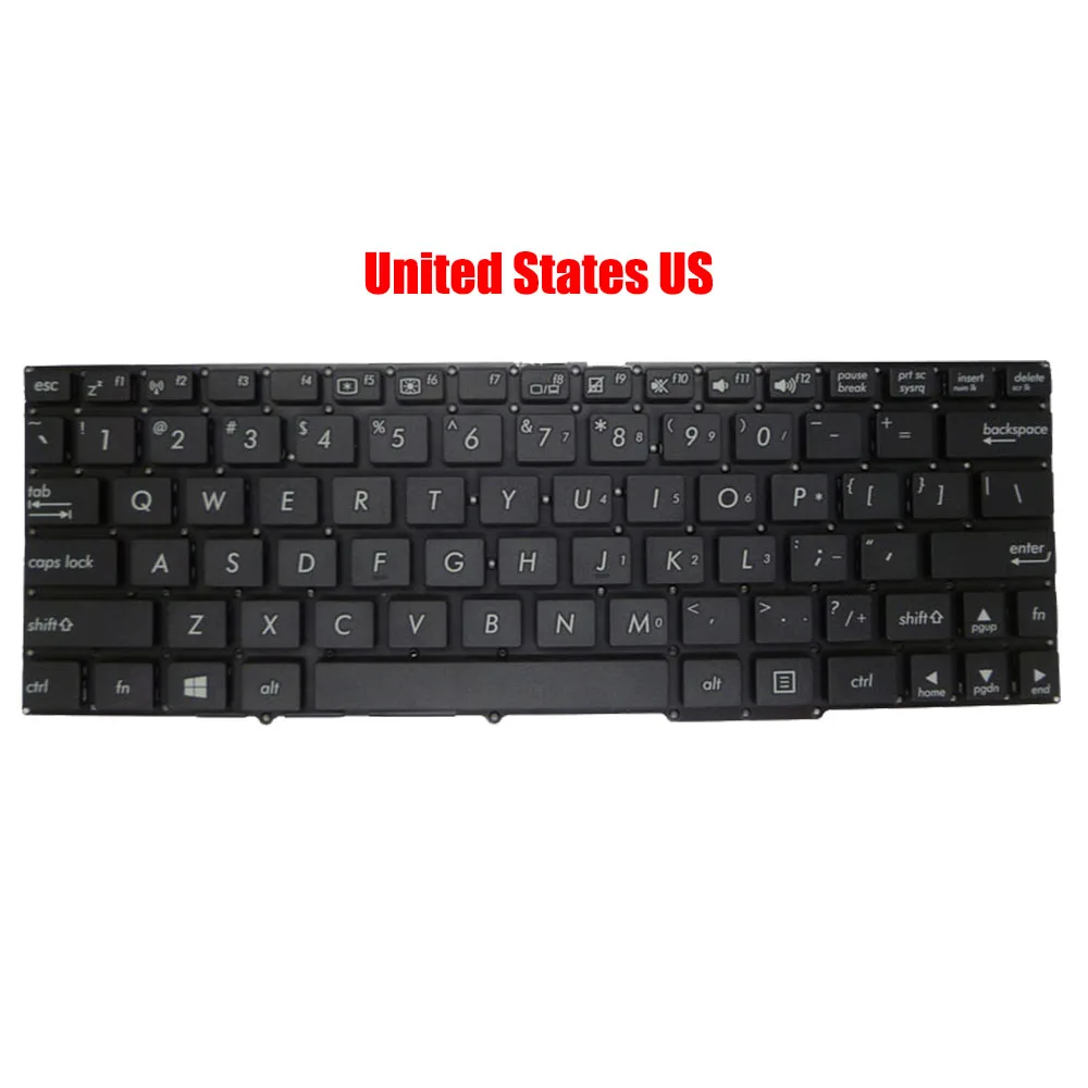 Laptop-Tastatur für ASUS R104TA R104TAF R104TAL R104TAM R104TAR Y100TAF Schwarz ohne Rahmen BE\BR\LA\UK\US