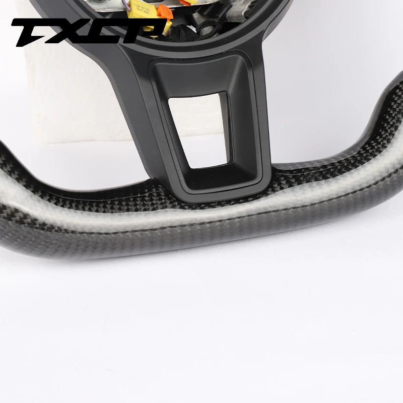 Custom Alcantara Carbon Fiber Steering Wheel Fit for Porsche  911.2 Panamera Macan Cayenne Boxster 718 Racing Wheel Convertible