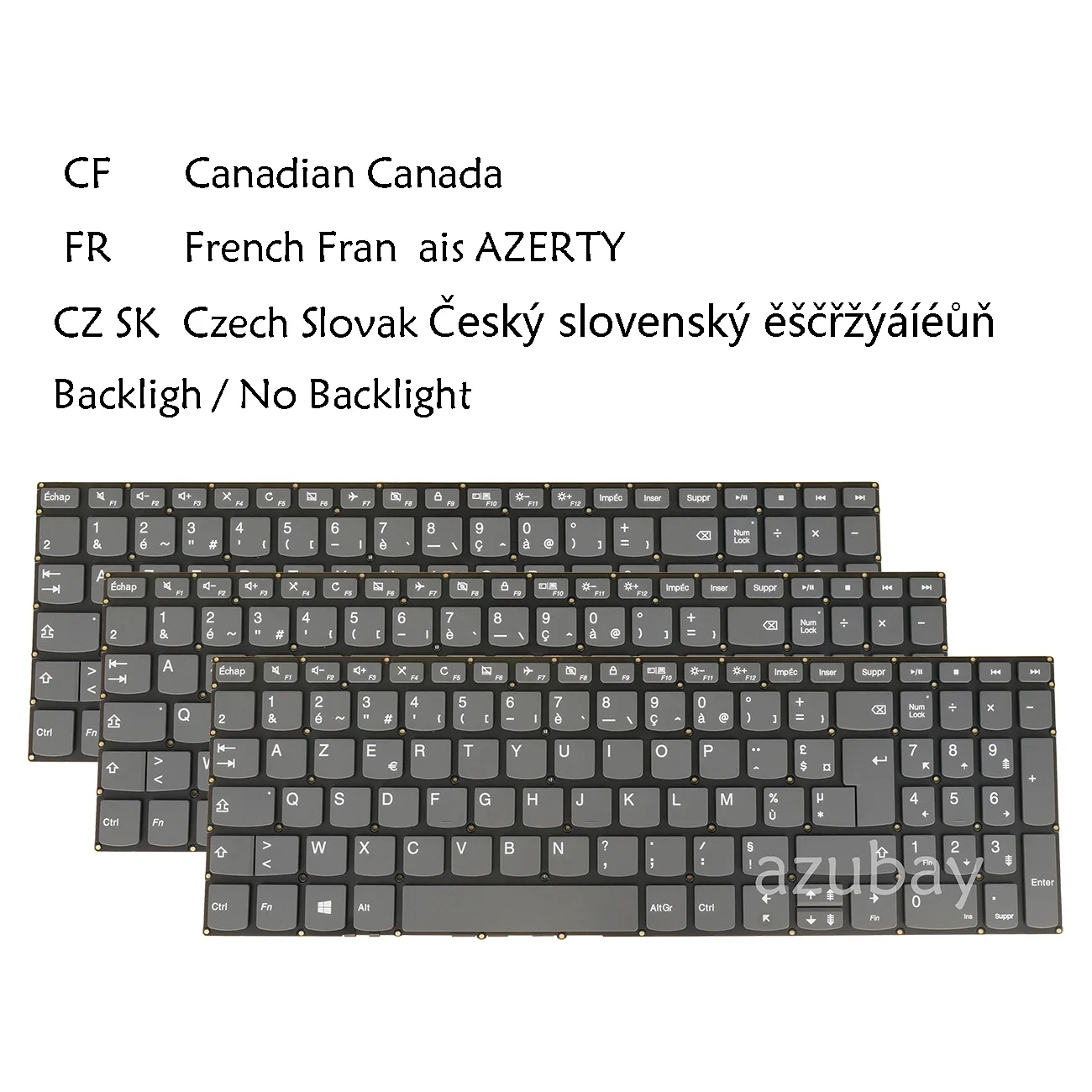 

Канадская французская AZERTY чешская клавиатура Slovak для Lenovo Ideapad S340-15IWL 15API, S340-15IML S340-15IIL S340-15IWL с подсветкой/нет