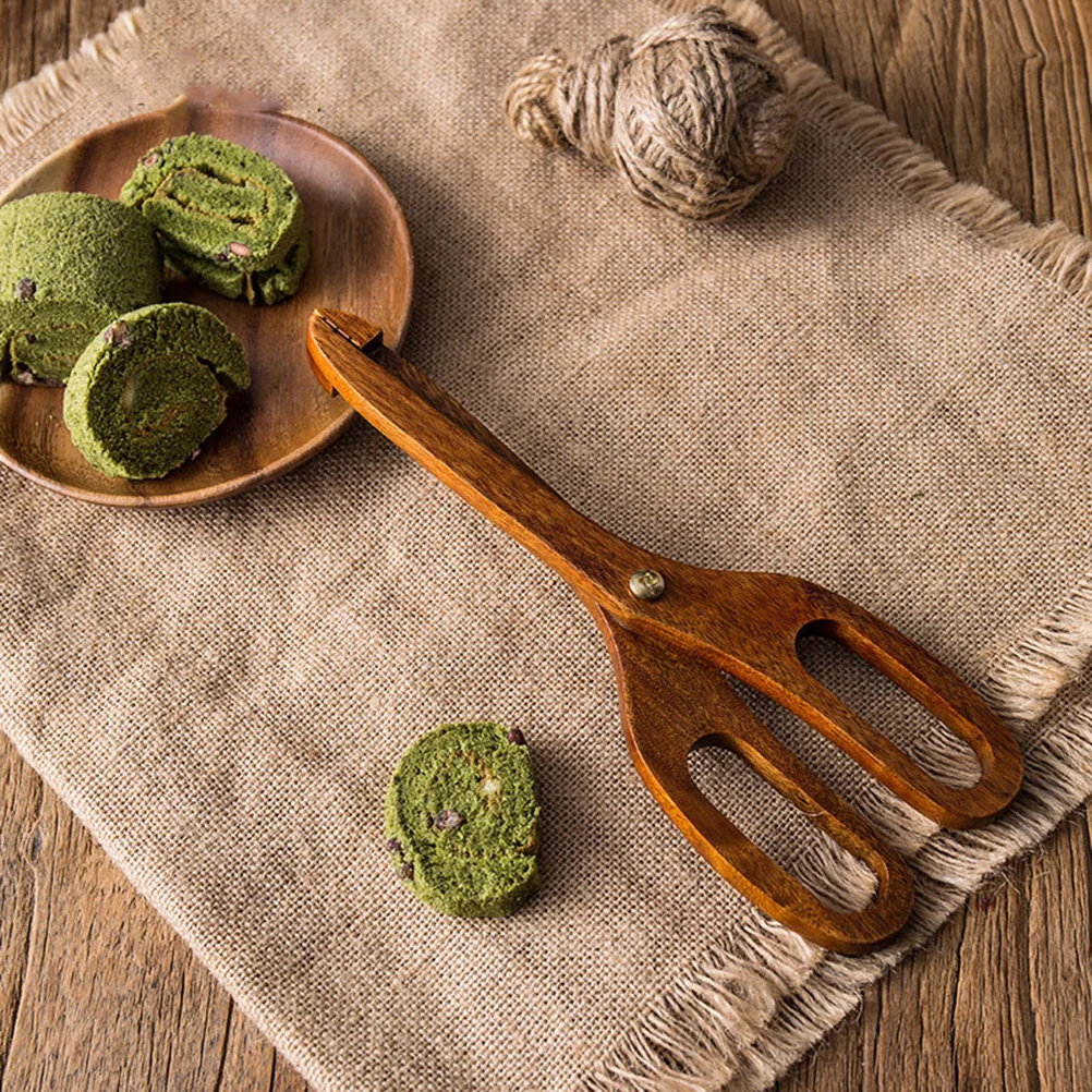 

Wooden Bread Tongs Moisture Resistant Sturdy Lightweight Kitchen Serving Tongs For Salad Pasta Grill Pastry Noodles Toast