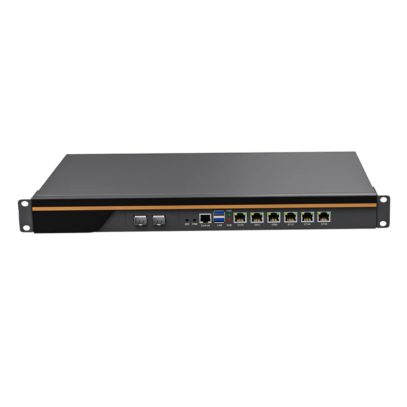 BKHD 989 черный 1U Firebox брандмауэр стойка сервер 4,5 см высотой 6*2,5G Lan 2*10G RJ45 порты Intel Core i3 I5 I7 дата-центр