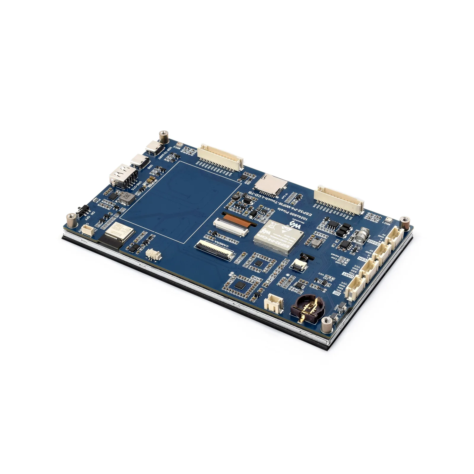 ESP32-P4-WIFI6 Placa de desenvolvimento de tela de toque de 5 pontos de 7 polegadas, baseada em ESP32-P4 e ESP32-C6, resolução 1024 × 600 Bluetooth 5