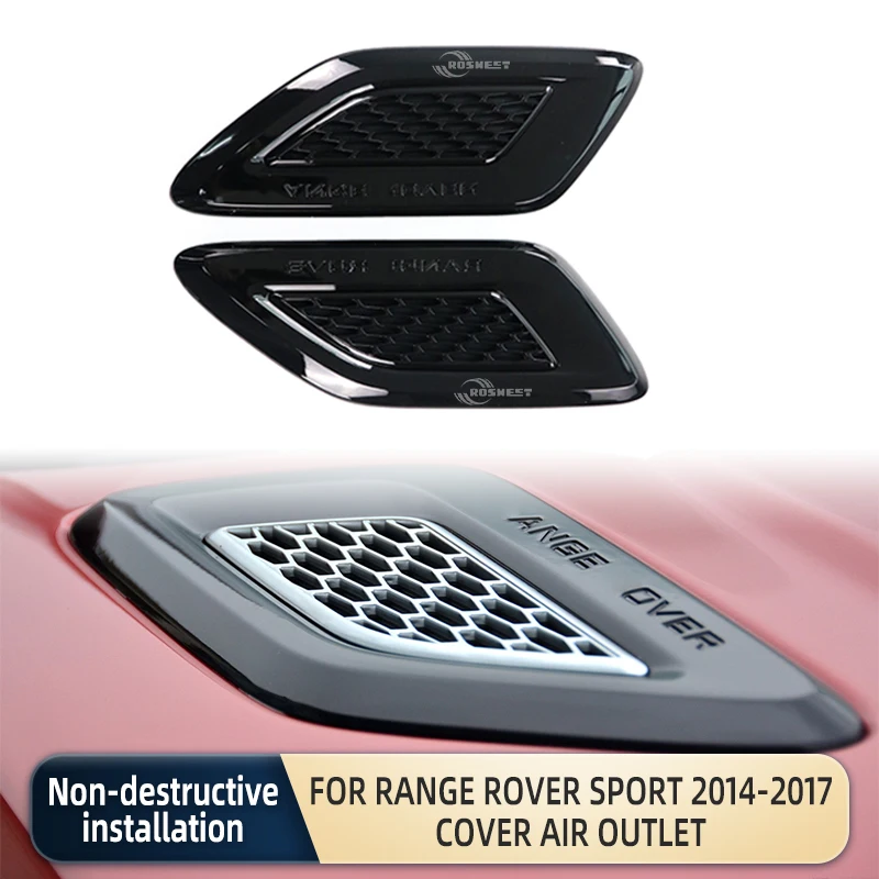 

Car Exterior Hood Air Vent Outlet Wing Cover Trim For Range Rover Sport 2014-2017 L494 Cover Air Outlet Car Accessories Styling