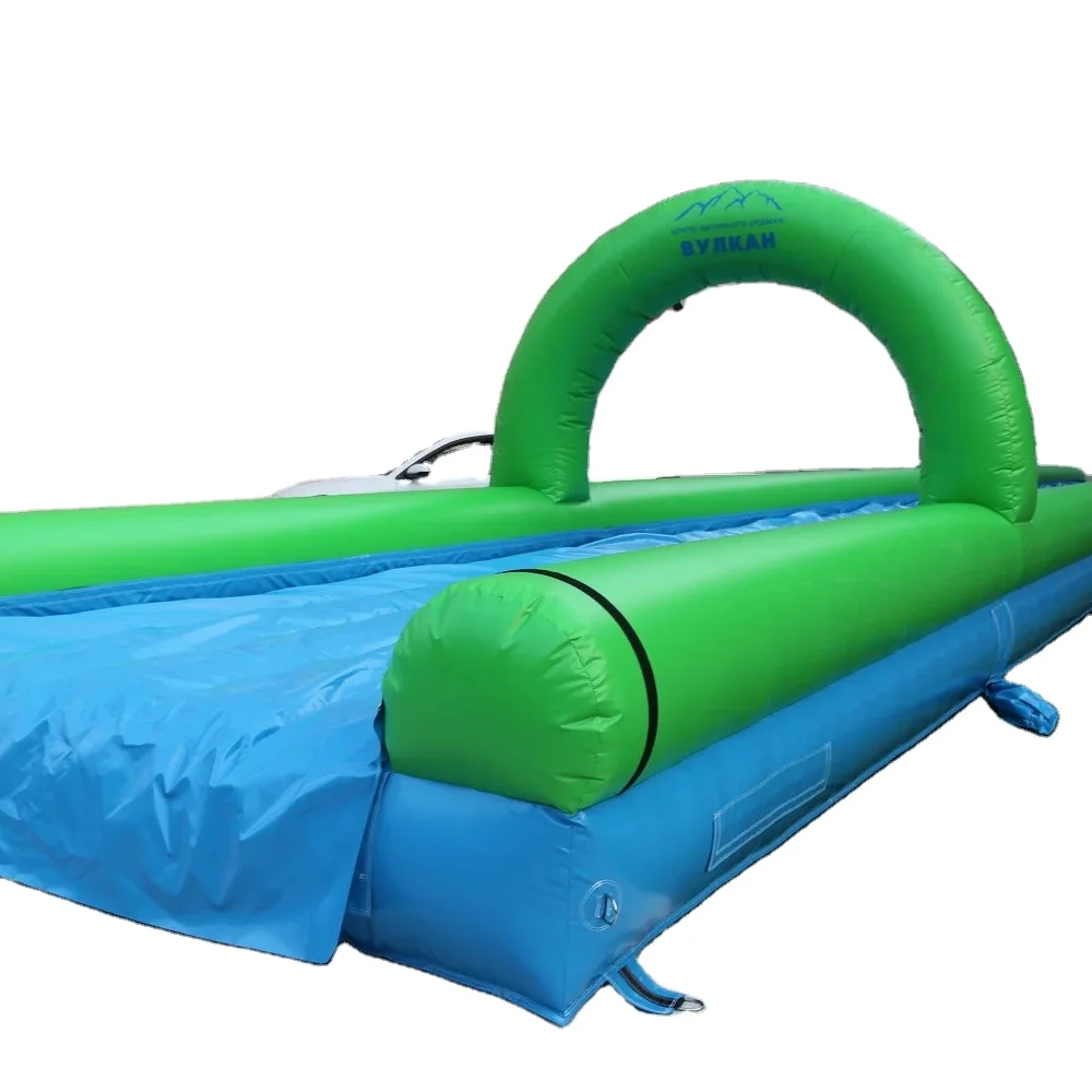 

58m Long City Water Slip And Slide Inflatable Water Slide Water Park For Sale