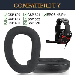 Replacement Cooling Gel Earpads For Sennheiser GSP500 GSP550 GSP600 GSP 670 Headset EPOS H6 Pro, GSP601, GSP602 Headphones