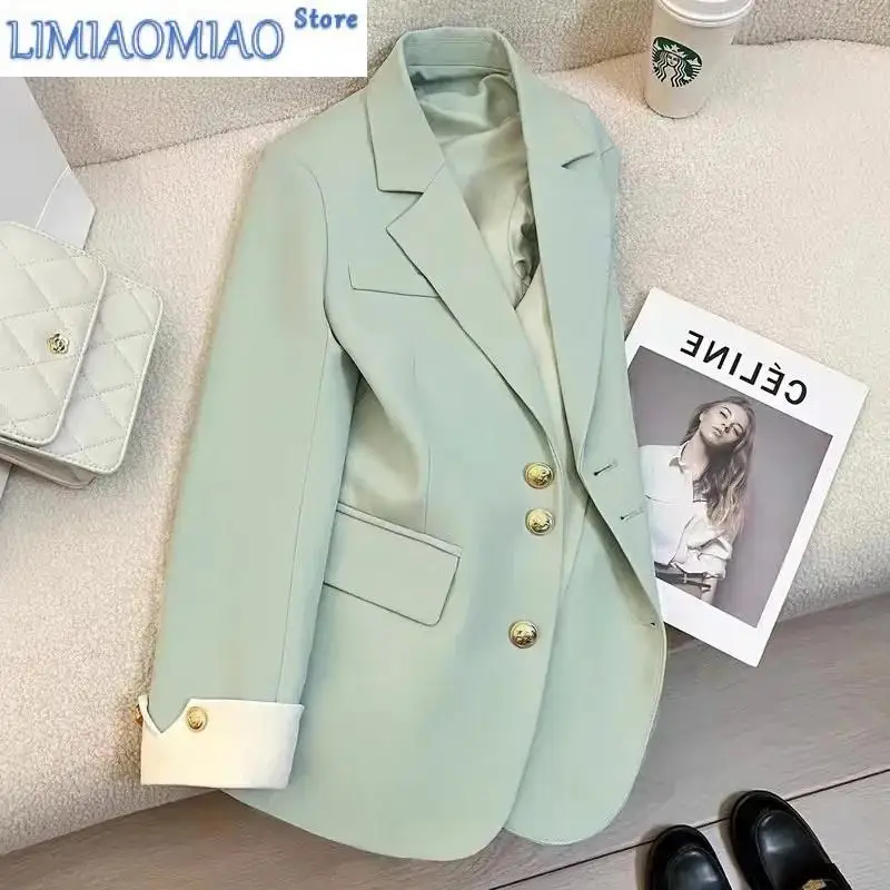 Nuevo Blazer para mujer, abrigo informal con temperamento para primavera y verano, prendas de vestir exteriores para mujer, versión coreana, chaqueta de traje versátil para mujer