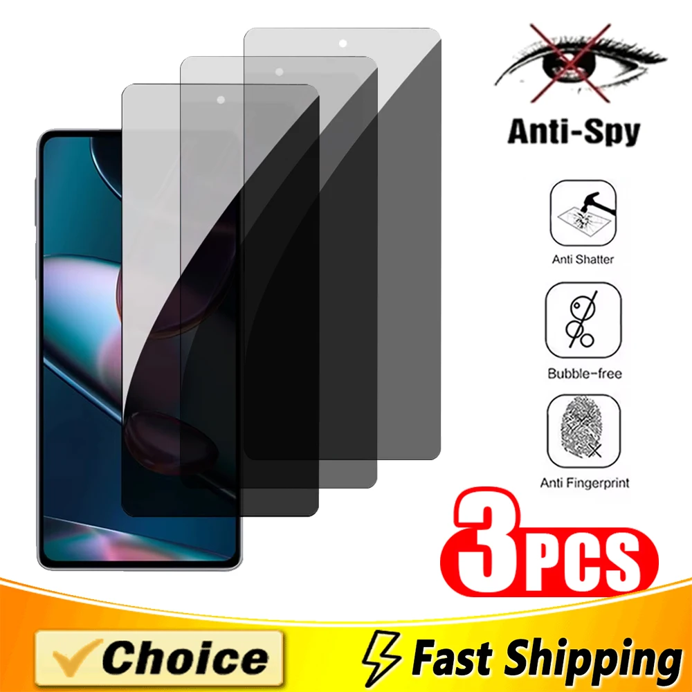 3Pcs Privacy Protection Glass,For Zte Blade V30 Vita 40 Pro 20 A51s 52 LiteSmart 10 V2021 Films A72(5G) 7 Prime Screen Protector