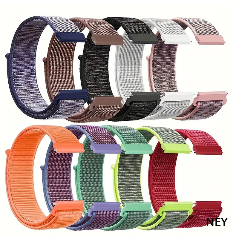 20mm 22mm Nylon Loop band For Amazfit GTS4/2/3/3pro/2e/GTS2 Mini/GTR 4 42-47mm/GTR2/2e/stratos bracelet Amazfit bip watch strap